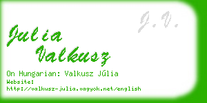 julia valkusz business card